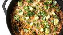 Skillet Veggie Quinoa Enchilada Bake (Vegetarian, Low FODMAP) Skillet Veggie Quinoa Enchilada Bake (Vegetarian, Low FODMAP)