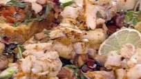 Caribbean Bruschetta with Shrimp and Scallops Caribbean Bruschetta with Shrimp and Scallops