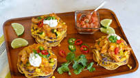 Crunchy Chicken Tostada Stacks Crunchy Chicken Tostada Stacks