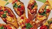 Grillede bruschetta med gedeost Grillede bruschetta med gedeost