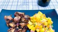 Big Swede's Grilled Jerk Chicken With Caribbean Salsa Big Swede's Grilled Jerk Chicken With Caribbean Salsa