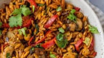 One Skillet Toasted Garlic and Chickpea Orzo One Skillet Toasted Garlic and Chickpea Orzo