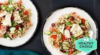 Greek Pearl Barley Salad with Baked Oregano Feta Greek Pearl Barley Salad with Baked Oregano Feta