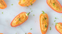 Mini Peppers Stuffed with Roasted Sweet Pepper Hummus Mini Peppers Stuffed with Roasted Sweet Pepper Hummus