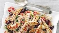 Griddled chicken with quinoa Greek salad Griddled chicken with quinoa Greek salad