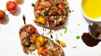 Grilled Bread and Tomato Bruschetta Grilled Bread and Tomato Bruschetta