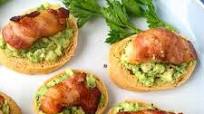 Air Fryer Bacon-Wrapped Shrimp Tapas on Avocado Toast Air Fryer Bacon-Wrapped Shrimp Tapas on Avocado Toast