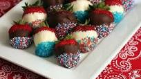 Chocolate Covered Strawberries - Red, White, & Blue Chocolate Covered Strawberries - Red, White, & Blue