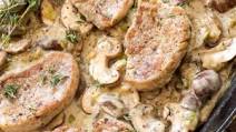 Pork Medallions with Creamy Mushroom Leek Sauce Pork Medallions with Creamy Mushroom Leek Sauce